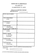 Meals Tax Monthly Report Form