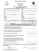 Application For Certificate Of Registration Daily Rental Property Tax Form - 2001