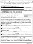 Form Va-8879 - Virginia Individual Income Tax E-file Signature Authorization - 2016