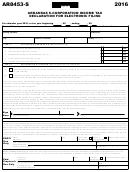 Form Ar8453-S - Arkansas S-Corporation Income Tax Declaration For Electronic Filing - 2016 Printable pdf