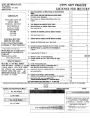 License Fee Return Form - 2008 Printable pdf