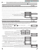 Form Tc-40a - Credit For Income Tax Paid To Another State