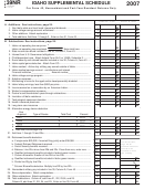 Form 39nr - Idaho Supplemental Schedule - 2007