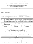 Certificate Of Dissolution Nonstock Corporation Form