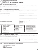 Form Idr-341 - Tax Information Request