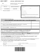 Form Ls-3 - Local Services Tax Personal Return - 2017