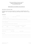Form Dfs-f2-si-27 - Biographical Statement And Affidavit - 2009