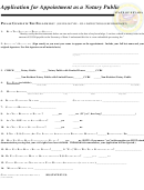 Application For Appointment As A Notary Public Form