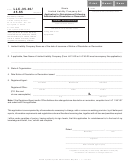 Form Llc-35.40/ 45.65 - Application For Reinstatement Following Administrative Dissolution Or Revocation