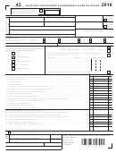 Form 43 - Idaho Part-year Resident & Nonresident Income Tax Return - 2016