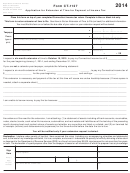 Form Ct-1127 - Application For Extension Of Time For Payment Of Income Tax - 2014