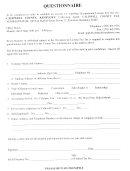 Questionnaire Tax Form