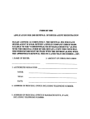 Form Rf 2008 - Application For Renewal Of Issuer-Agent Registration Printable pdf
