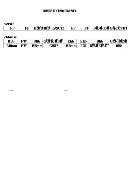 Jazz Chord Chart - Blue Chalumo Printable pdf