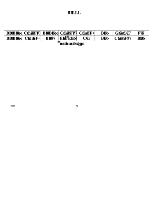 Bill Chord Chart Printable pdf