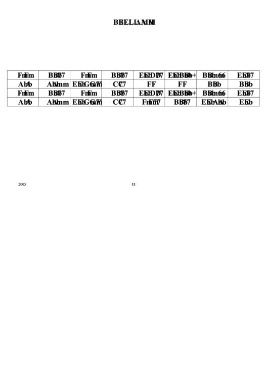 Bell Ami Chord Chart Printable pdf