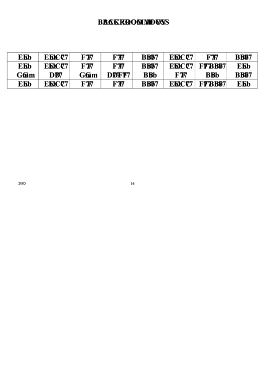 Backroom Joys Chord Chart printable pdf download