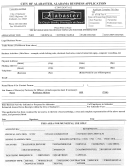 Alabama Business Application Form - City Of Alabaster