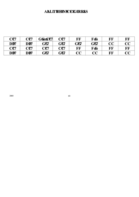 All The Nice Girls Jazz Chord Chart Printable pdf