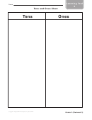 Tens And Ones Chart - Grade 2