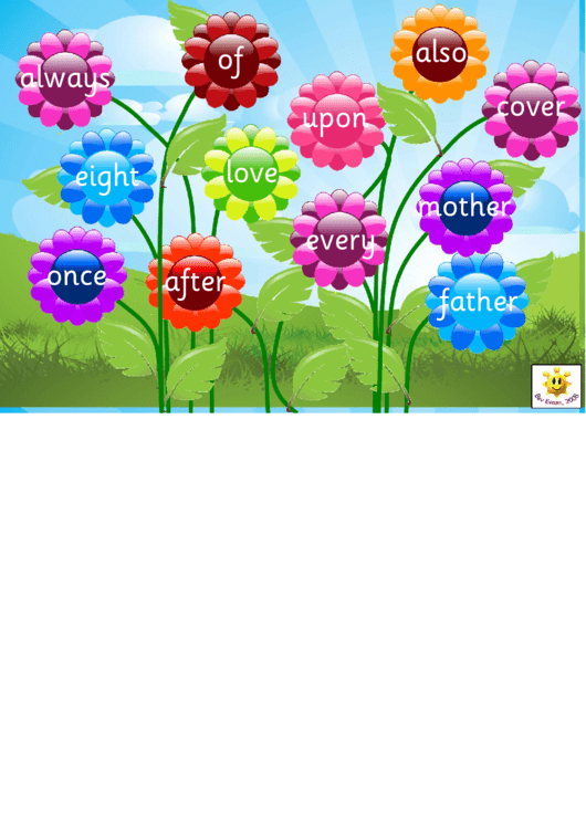 Spelling Flowers Abc Template (Always) Printable pdf