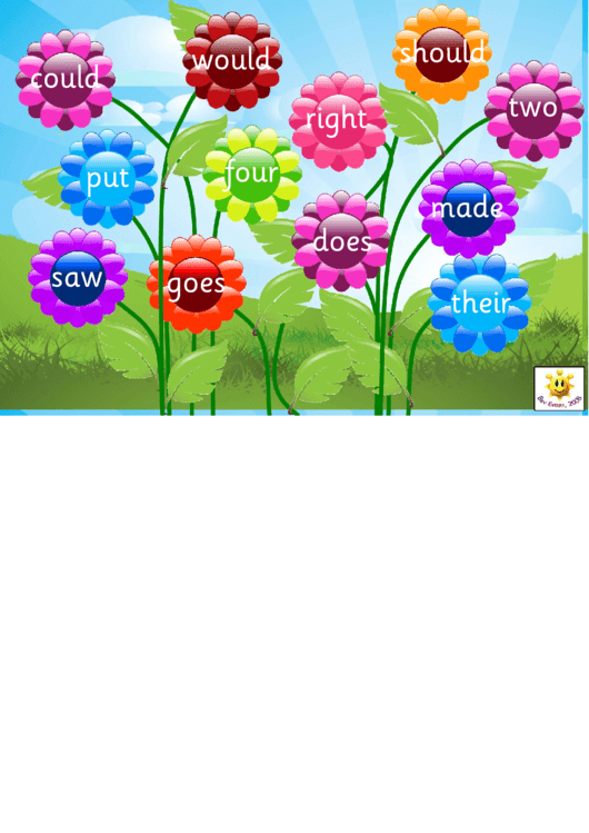 Spelling Flowers Abc Template (could)