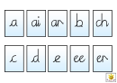 Spelling Frame Abc Template (A, Ai - Blue Handwriting) Printable pdf