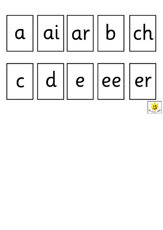 Spelling Frame Abc Template (A, Ai, Ar, B,ch) Printable pdf