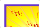 Spelling Color Frame Abc Template (bright, Night - Yellowish)