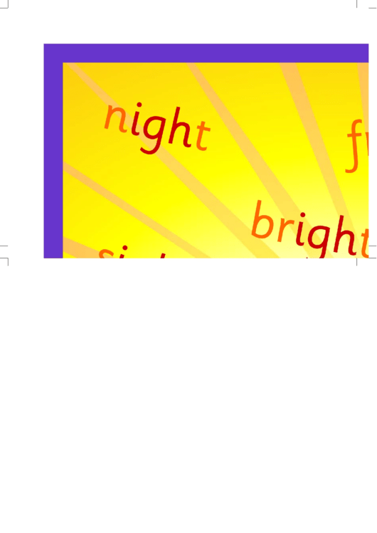 Spelling Color Frame Abc Template (Bright, Night - Yellowish) Printable pdf