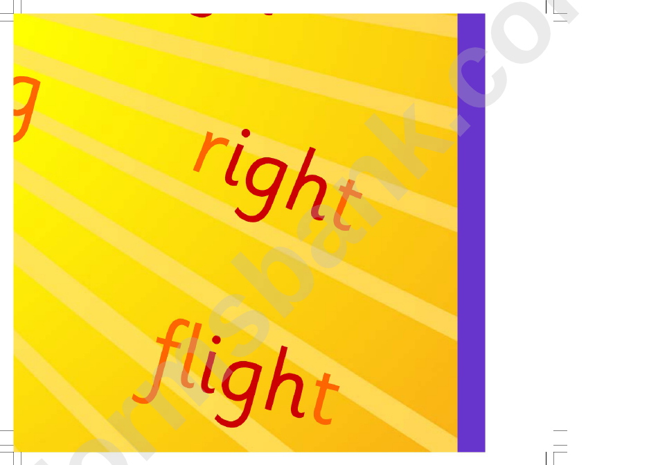 Spelling Color Frame Abc Template (Bright, Night - Yellowish)