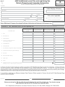 Form Ib-37 - 2007 Additional Local Fire And Lightning Tax Return Property And Casualty Companies