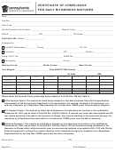 Form Cs-4171b - Certificate Of Compliance For Daily Bituminous Mixtures