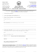 Form Va-2 - West Virginia Amendment To A Voluntary Association - 2013