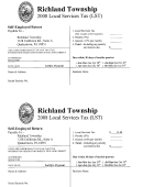 2008 Local Services Tax Form - Richland Township