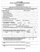 Official Income Tax Business Questionnaire Form - City Of Union