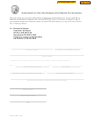 Form Ftb 3518 C1- Authorization For One-time Release Of Confidential Tax Information
