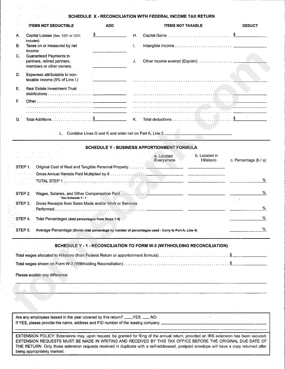 Form Br - 2006 Hillsboro Income Tax Return Form - State Of Ohio
