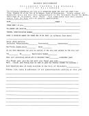Business Questionnaire Form - State Of Ohio