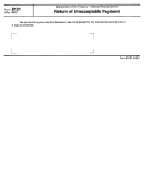 Form 8121 - Return Of Unacceptable Payment Form