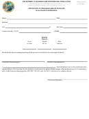 Dbpr Form Ab&t - Certificate Of Breakage And/or Spoilage Of Alcoholic Beverages