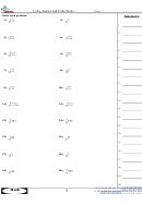 Using Square And Cube Roots Worksheet