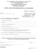 Application For Profesional Fundraiser Form - State Of Rhode Island