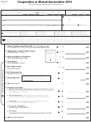 Form Cd-418 - Cooperative Or Mutual Association - 2014