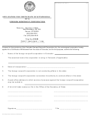 Application For Certificate Of Withdrawal Of A Foreign Nonprofit Corporation