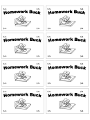 Homework Five Buck Money Template