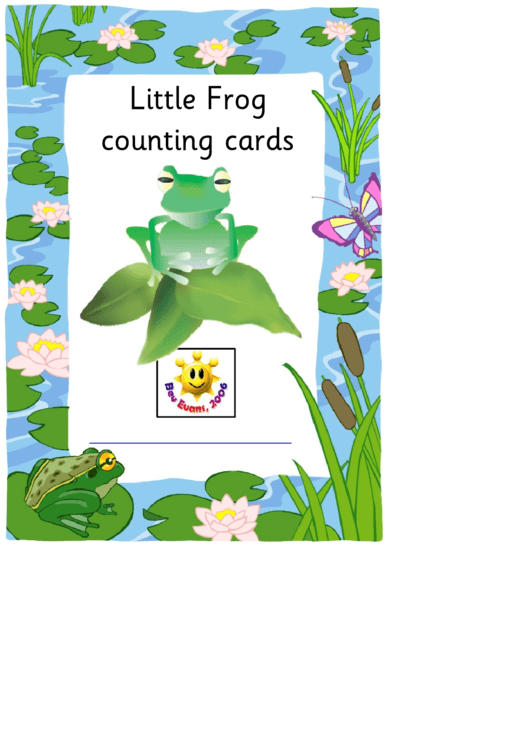 Little Frog Counting Cards Chart Printable pdf