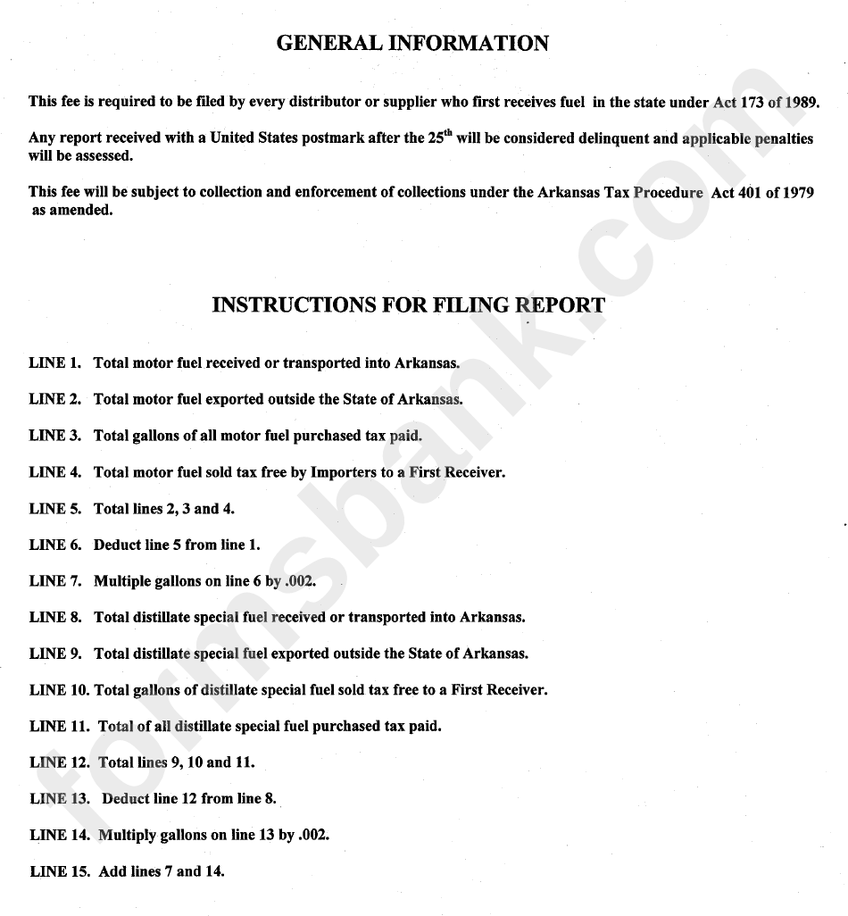 Form Amft-56 - Petroleum Enviromental Fee Report - Arkansas Department Of Finance & Administration