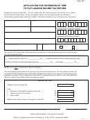 Form Lxt - Application For Extension Of Time To File Lansing Income Tax Return - Michigan