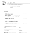 Monthly Sales Tax Report Form - City Of Marshall